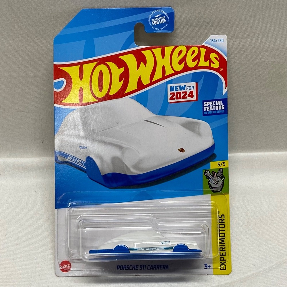 Hot Wheels Porsche 911 Carrera Keychain 134/250 HW Experimotors 5/5 White Blue